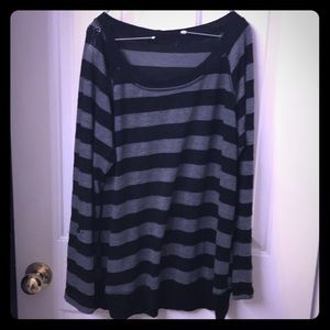 Black and gray striped light sweater jrs m!!